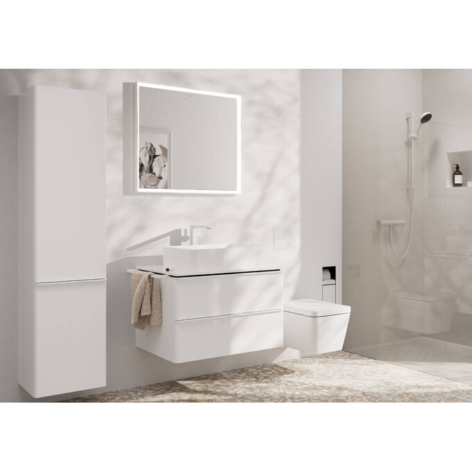 Смеситель для умывальника Hansgrohe Tecturis E White Matt 73070700 (белый матовый, высокий, c донным клапаном), Цвет производителя: белый матовый, фото 2