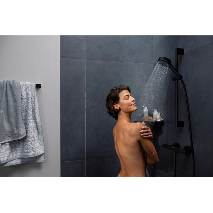 Смеситель для душа с термостатом Hansgrohe Ecostat Fine Black Matt 13324670 (черный матовый), Цвет производителя: черный матовый, фото 8