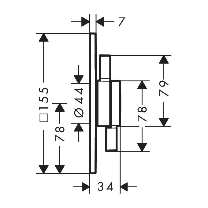 Внешняя часть смесителя скрытого монтажа для ванны Hansgrohe DuoTurn E White Matt 75417700 (белая матовая), Цвет производителя: белый матовый, фото 3