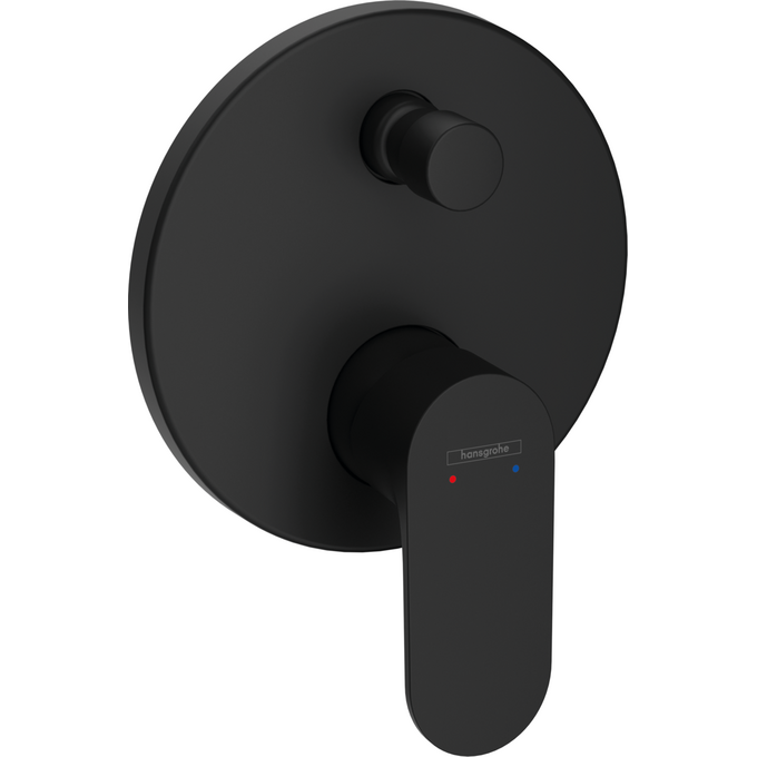 Внешняя часть смесителя скрытого монтажа для ванны Hansgrohe Rebris S Black Matt 72466670 (черная матовая), Цвет производителя: черный матовый, фото 