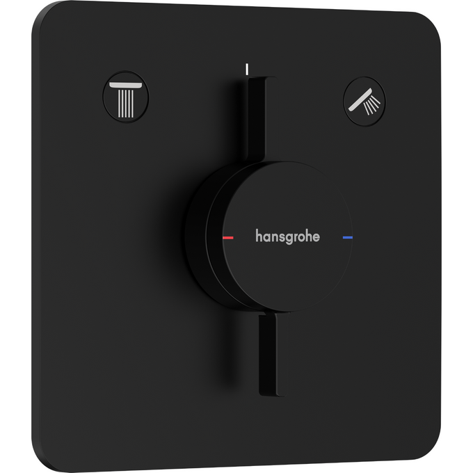 Внешняя часть смесителя скрытого монтажа для ванны Hansgrohe DuoTurn Q Black Matt 75414670 (черная матовая), Цвет производителя: черный матовый, фото 