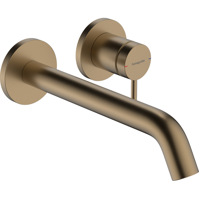 Внешняя часть смесителя скрытого монтажа для умывальника Hansgrohe Tecturis S Brushed Bronze 73351140 (брашированная бронза, с донным клапаном), Цвет производителя: брашированная бронза, фото 
