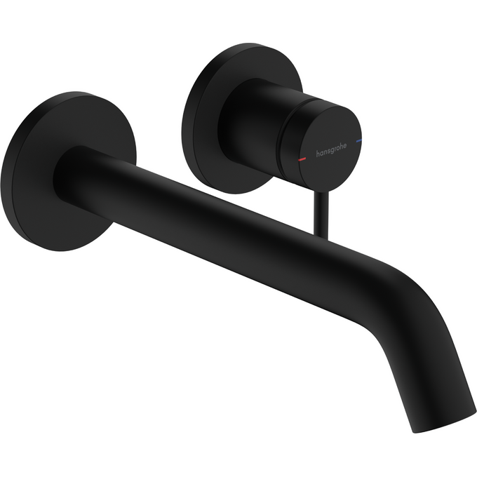 Зовнішня частина змішувача прихованого монтажу для умивальника Hansgrohe Tecturis S Black Matt 73351670 (чорна матова, з донним клапаном), Колір виробника: чорний матовий, фото 