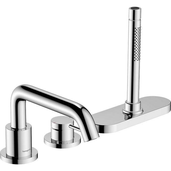 Внешняя часть смесителя на борт ванны Hansgrohe Tecturis S Chrome 73447000 (на три отверстия), Цвет производителя: хром, фото 
