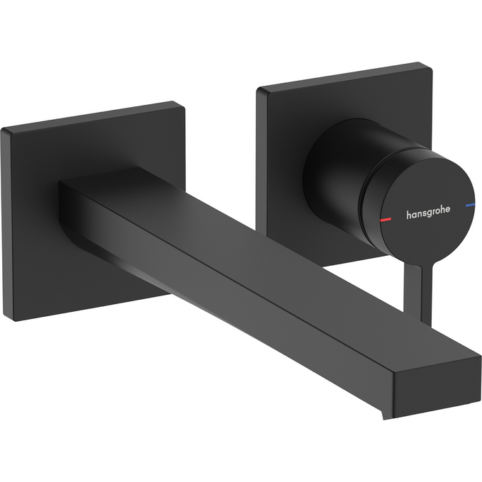 Зовнішня частина змішувача прихованого монтажу Hansgrohe Tecturis E Black Matt 73051670 (чорна матова, з донним клапаном), Колір виробника: чорний матовий, фото 