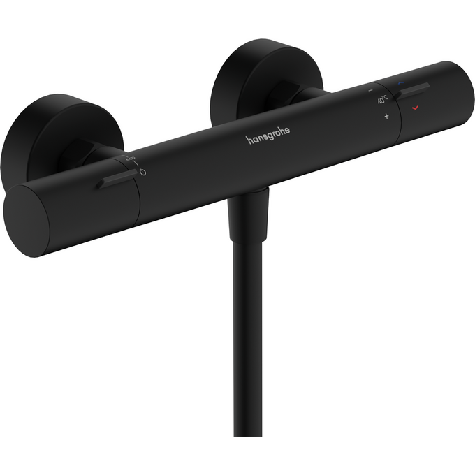 Смеситель для душа с термостатом Hansgrohe Ecostat Fine Black Matt 13324670 (черный матовый), Цвет производителя: черный матовый, фото 