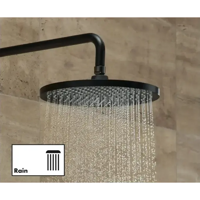 Душевая система с термостатом Hanshrohe Vernis Blend Black Matt 26426670 (черная матовая), фото 4