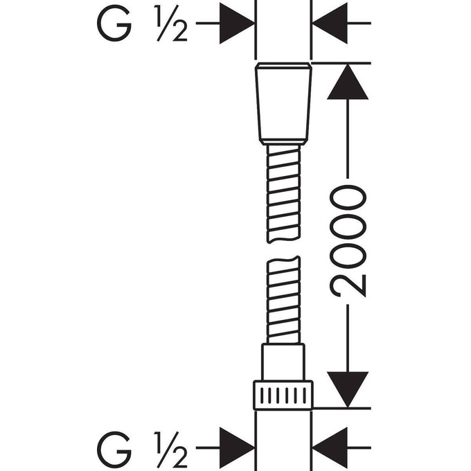 Шланг Hansgrohe Metaflex 28264000, фото , изображение 2