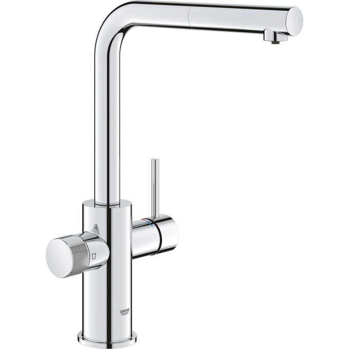 Смеситель для кухни Grohe Blue Pure Minta 30590000 (с выдвижной лейкой и подключением питьевой воды), Цвет производителя: хром, фото 