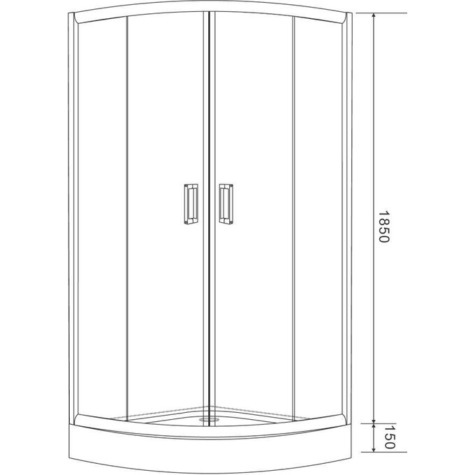 Душевая кабина Eger Tisza BS 599-021-BS/1 (90x90 см, стекло с рисунком, профиль черный матовый), фото 8