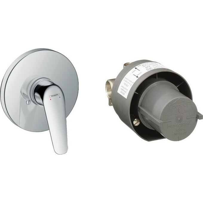 Змішувач прихованого монтажу Hansgrohe Novus 71067000+13620180 (внутрішня частина в комплекті), фото 