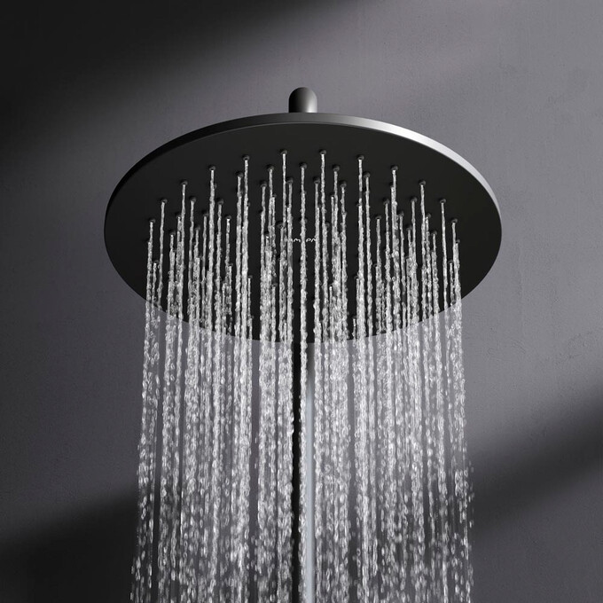 Душевая система Am.Pm Like F0780722 (черная матовая, с изливом и полочкой), Цвет производителя: черный матовый, фото 6