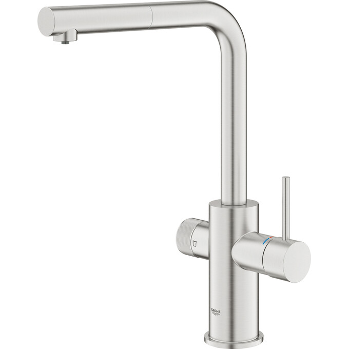 Смеситель для кухни Grohe Blue Pure Minta 30590DC0 (суперсталь, с выдвижной лейкой и подключением питьевой воды), Цвет производителя: суперсталь, фото 5
