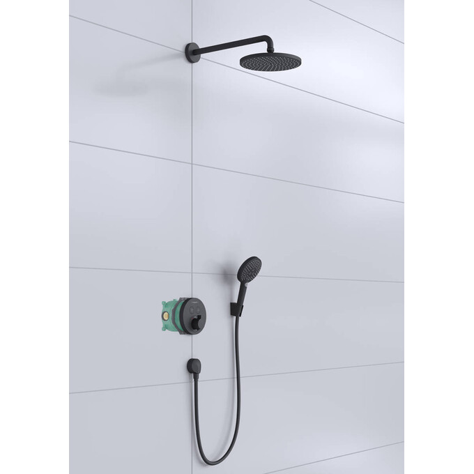 Душевая система с термостатом Hansgrohe Raindance S Black Matt 27959670 (черная матовая, скрытого монтажа), фото 3