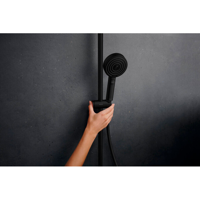 Душевая система с термостатом Hansgrohe Pulsify S Puro Black Matt 24237670 (черная матовая), Цвет производителя: черный матовый, фото 5