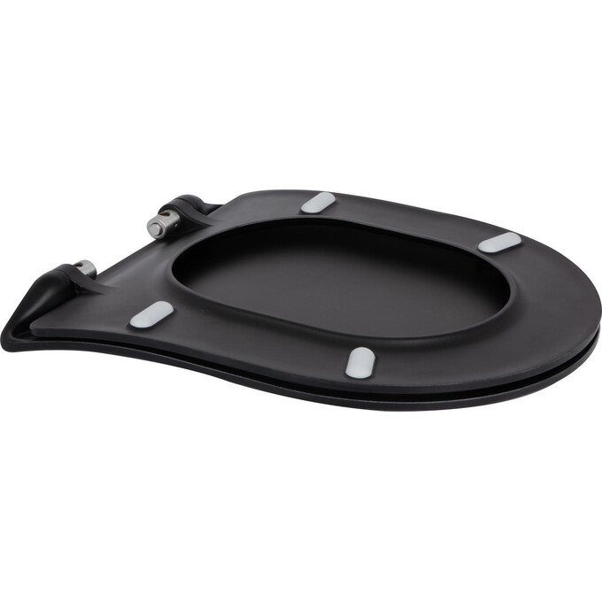 Безободковый подвесной унитаз Qtap Taurus Ultra Quiet Black Matt QT2433084EUQMB (черный матовый, воронкообразный,  с сиденьем), Цвет производителя: черный матовый, фото 10