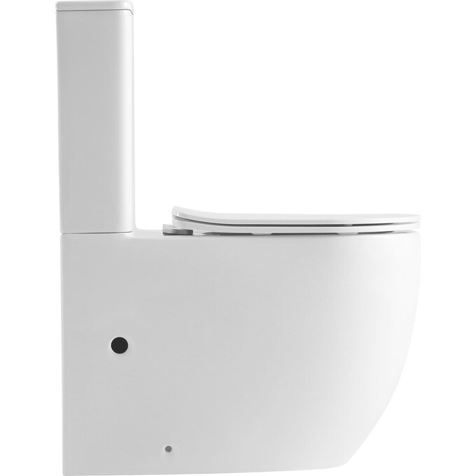 Безободковый унитаз-компакт Qtap Robin New Ultra Quiet QT13226083AW (воронкообразный, с сиденьем), фото 3