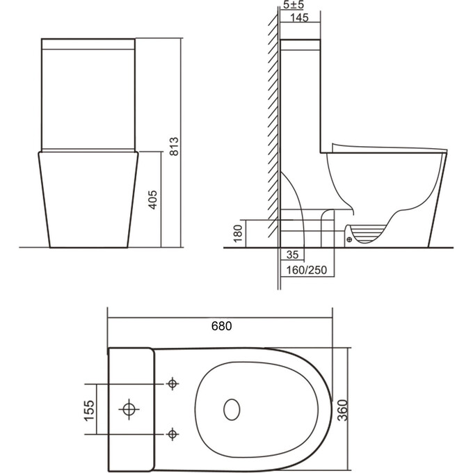 Безободковый унитаз-моноблок Qtap Swan Ultra Quiet QT16226080AW (воронкообразный, с сиденьем), фото 7
