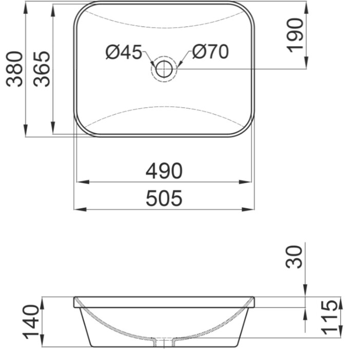 Умывальник Qtap Scorpio White QT1411K490WN (51x38 см), фото 6