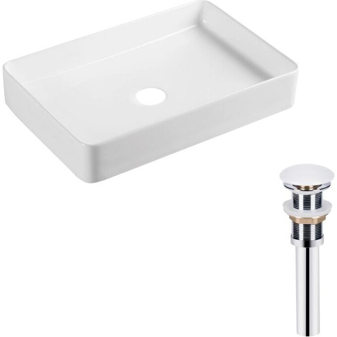 Умывальник Qtap Tern White QT17112174WN47303 (60x40 см, с донным клапаном), фото 