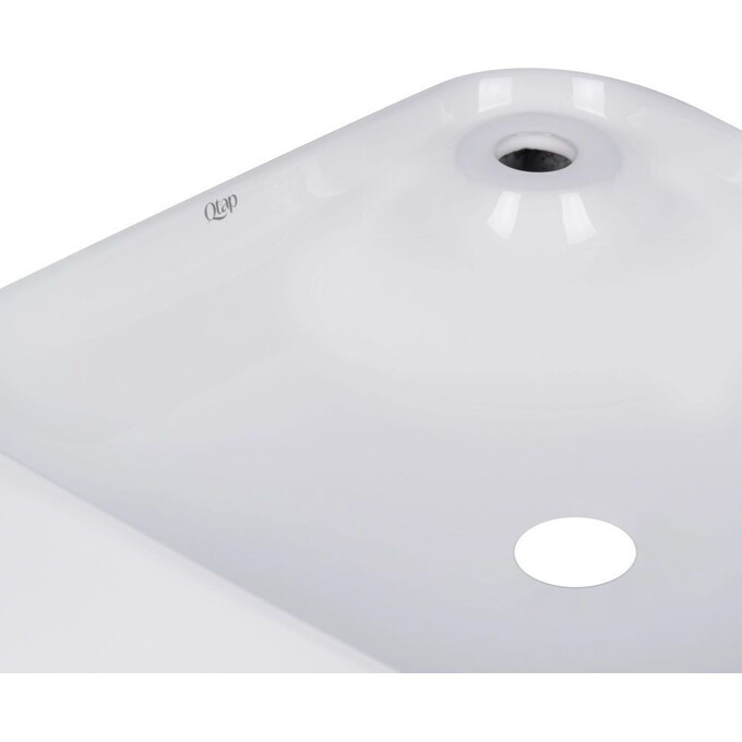 Умывальник Qtap Stork White QT15112194WN47318 (43x43 см, с донным клапаном), фото 4