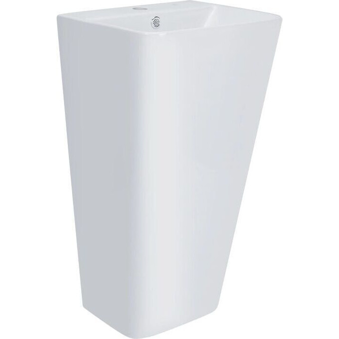 Умывальник Qtap Tern White QT1711G302WN47320 (43x37 см, напольный, с донным клапаном), фото 2