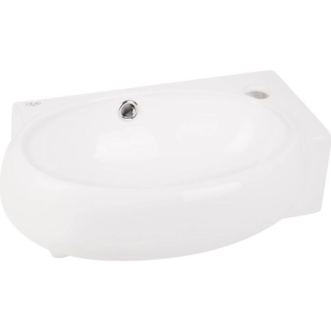 Умывальник Qtap Leo White QT11115011RWN47333 (42x28 см, с донным клапаном), фото 3