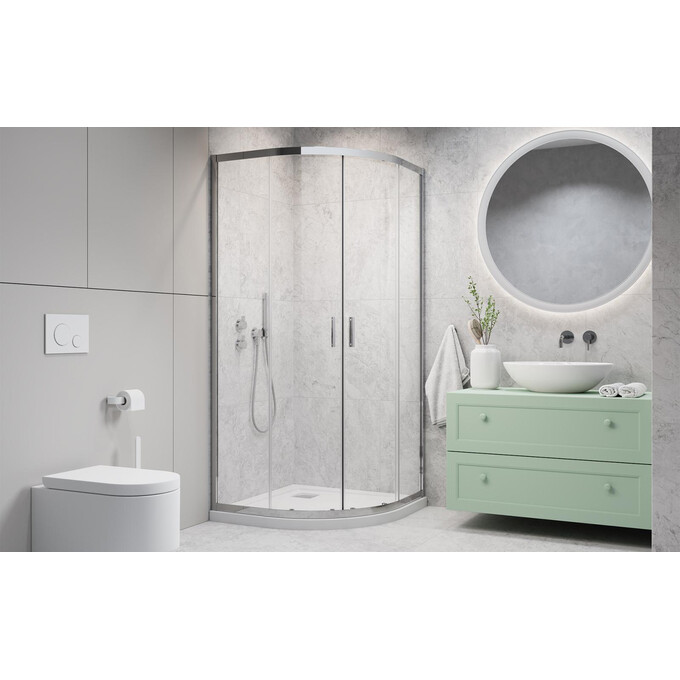 Душевая кабина Radaway Alienta A Chrome 10229090-01-01 (90x90 см, стекло прозрачное, профиль хром), Доступные размеры: 90 x 90, Цвет производителя: хром, фото 3