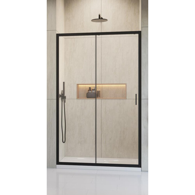 Душеві двері Radaway Alienta DWJ Black 10260110-54-01 (110 см, прозоре скло, профіль чорний матовий), Доступні розміри: 110, Колір виробника: чорний матовий, фото 