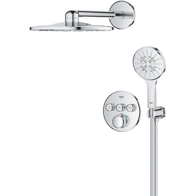 Душова система з термостатом Grohe Grohtherm SmartControl & Rainshower SmartActive 310 34863000 (прихованого монтажу), фото , изображение 5