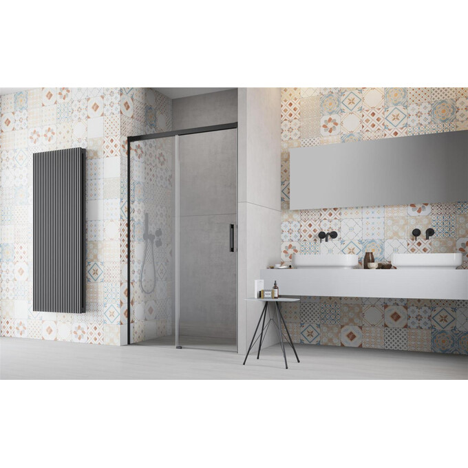 Душевая дверь Radaway Idea DWJ Black 387014-54-01L (100 см, левосторонняя, стекло прозрачное, профиль черный матовый), Доступные размеры: 100, Цвет производителя: черный матовый, Расположение проема (входа): справа, фото 2