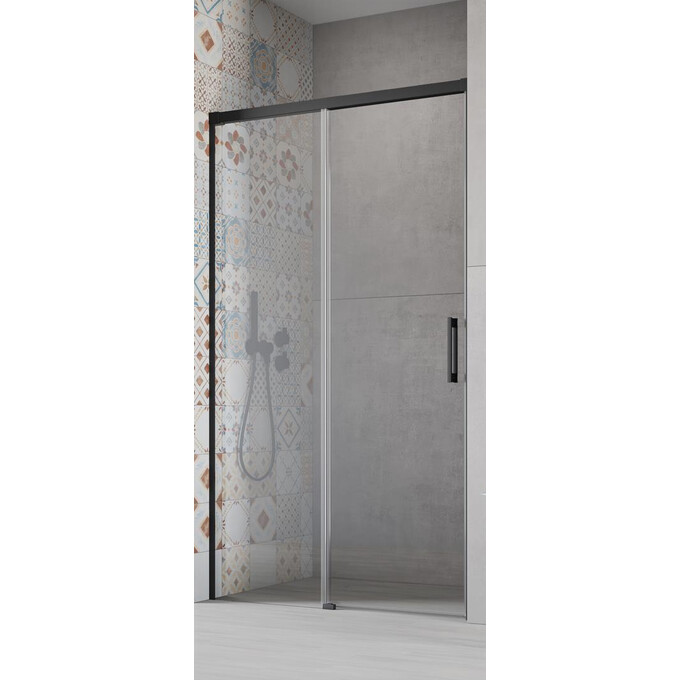 Душевая дверь Radaway Idea DWJ Black 387018-54-01L (140 см, левосторонняя, стекло прозрачное, профиль черный матовый), Доступные размеры: 140, Цвет производителя: черный матовый, Расположение проема (входа): справа, фото 