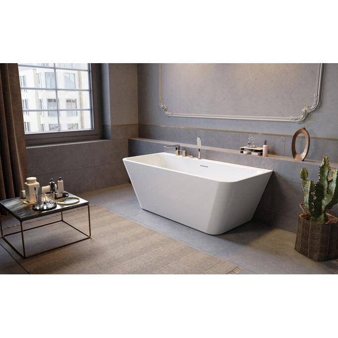 Акриловая ванна Radaway Gloria WA1-54-150x072U (150x72 см, пристенная, с ножками и сифоном), Доступные размеры: 150 x 72, фото 2