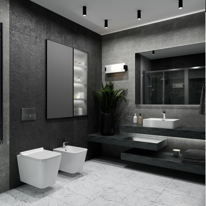 Безободковый подвесной унитаз Koller Pool Kvadro 1810550198 (KR-0530-RW, с сиденьем), фото 3