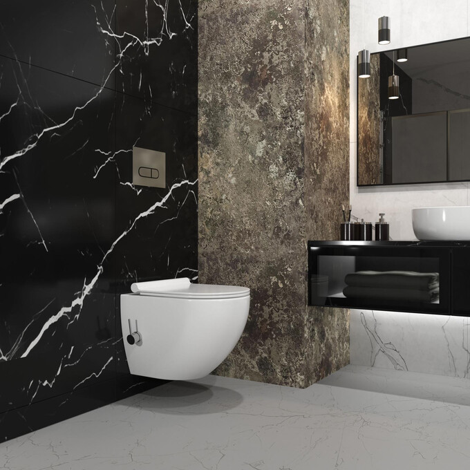 Безобідковий підвісний унітаз-біде Koller Pool Round 1880550198 (PRO RP-0500-RWB, з сидінням), фото , изображение 2