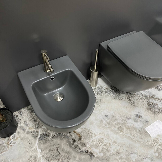 Біде підвісне VBI Vulcano Grey Matt VBI-020411 (сіре матове), Колір виробника: сірий матовий, фото , изображение 4