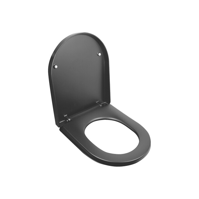 Сидіння для унітазу Newarc Modern 3822B-M (чорне матове, з мікроліфтом), фото , изображение 2