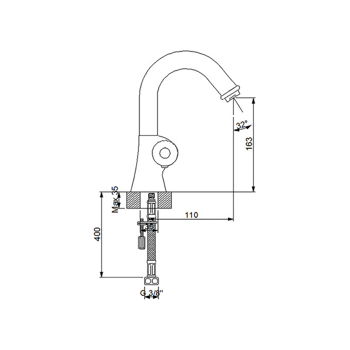 Смеситель для умывальника с термостатом Newarc Tekno 500521, фото 2