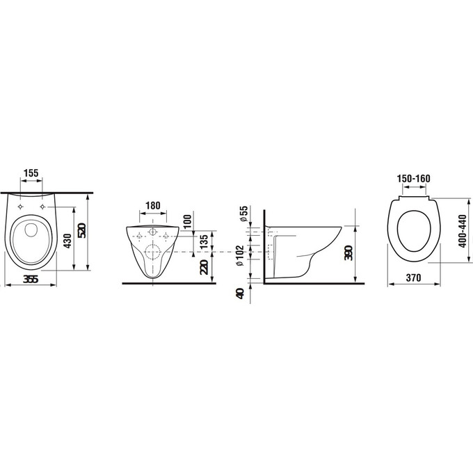 Подвесной унитаз Jika Zeta H820396H893276 (H8203960000001+H8932760000001, с сиденьем), фото 3