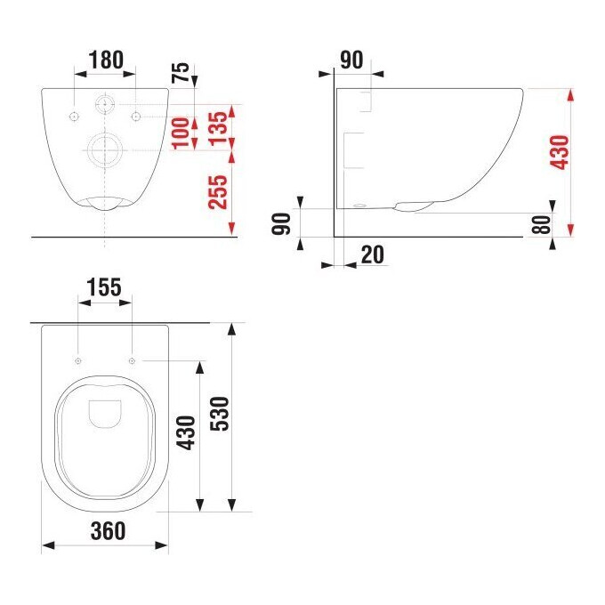 Безободковий підвісний унітаз Jika Mio H820714H891711 (H8207140000001+H8917110000631, з сидінням), фото , изображение 6