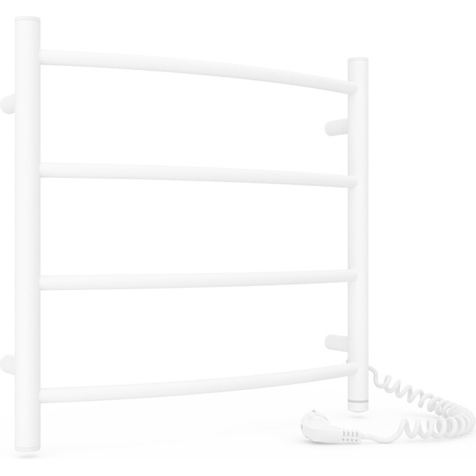 Электрический полотенцесушитель Laris Зебра Классик ЧК4 S3 73207859 (500x500, белый глянцевый, правый, сенсорный, с программатором), Доступные размеры: 500 x 500, Подключение полотенцесушителя: правое, фото 