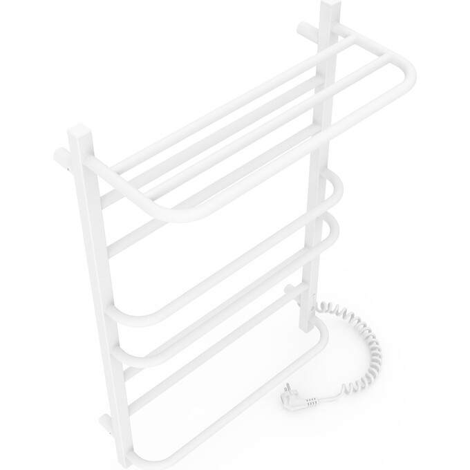 Электрический полотенцесушитель Laris Зебра Комфорт ЧК8 R3 73207785 (500x800, белый матовый, правый, с программатором, с полкой), Доступные размеры: 500 x 800, Подключение полотенцесушителя: правое, фото 4