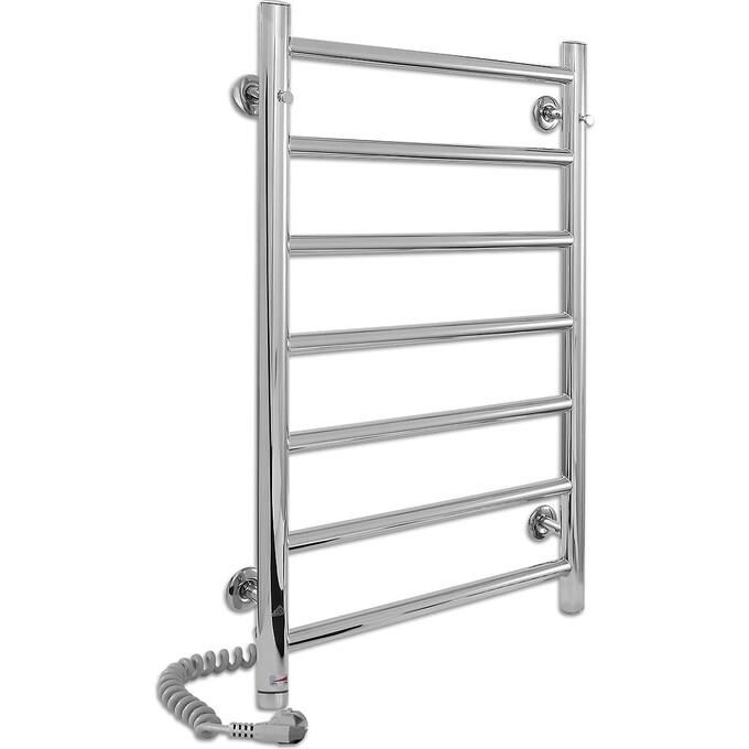 Электрический полотенцесушитель Laris Альфа П7 S3 73207814 (400x700, хром/белый/черный/золото/бронза, левый, сенсорный, с программатором), Доступные размеры: 400 x 700, Подключение полотенцесушителя: левое, фото 