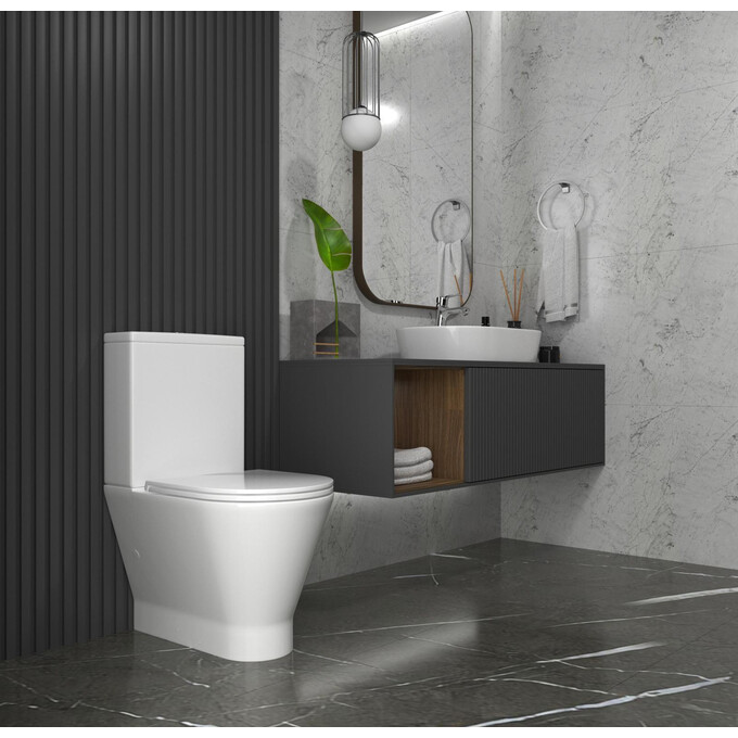 Безободковый унитаз-компакт Koller Pool Twist 1878550199 (TW-0610-RC-C+TW-0610-RC-T, с сиденьем), фото 2