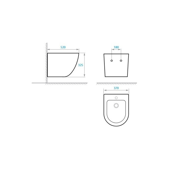 Биде подвесное Koller Pool Round RN-0520-B, фото 4