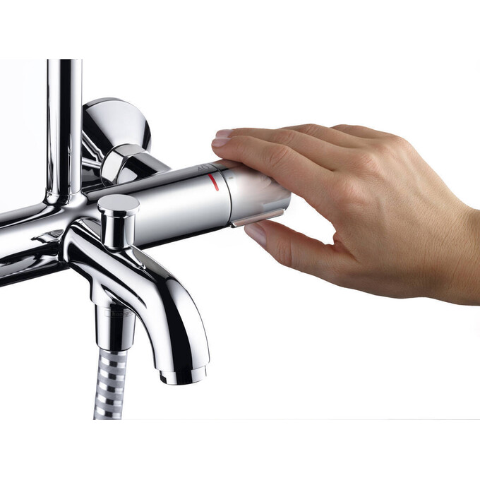 Душевая система с термостатом Hansgrohe Vernis Shape Showerpipe 230 Chrome 26284000 (с изливом), фото 3