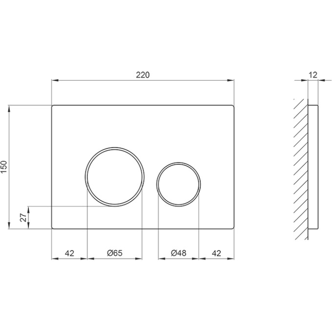 Комплект унитаз с инсталляцией 4 в 1 Qtap QT2433084EUQMB46186: подвесной унитаз с сиденьем Taurus QT2433084EUQMB + инсталляция Nest ST QT0133M425 + клавиша смыва Nest QT0111M11V1146MB + звукоизоляционная прокладка, Цвет производителя: черный матовый, фото 26