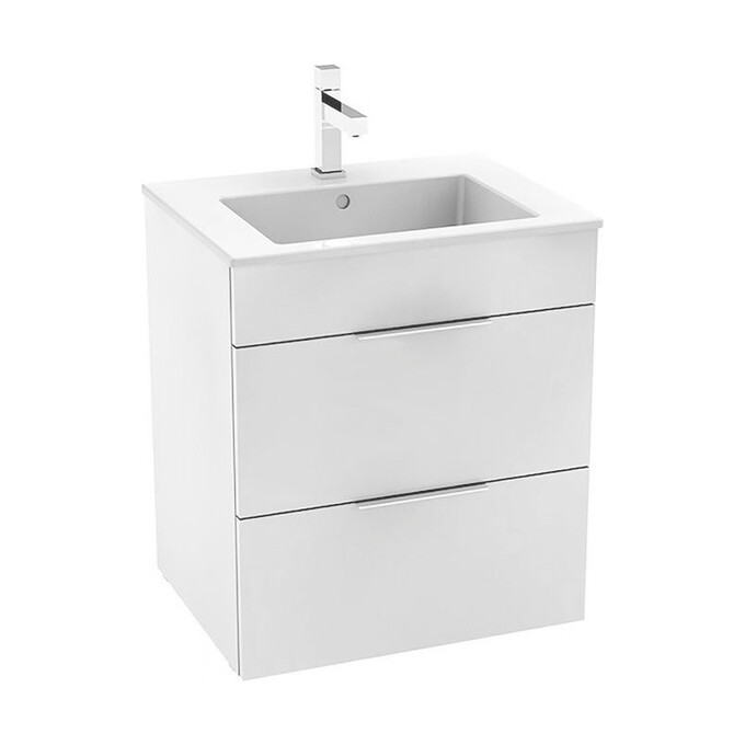 Тумба с умывальником Roca Suit A85118A806 (54 см, белая глянцевая, подвесная), фото 