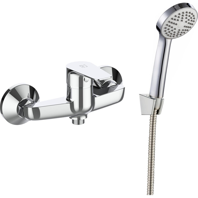 Смеситель для душа RJ Vero Chrome RJFA062-03CH (с лейкой и шлангом), фото 