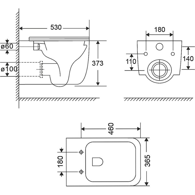 Комплект унитаз с инсталляцией 4 в 1 Qtap QT2533076EUQW46158: подвесной унитаз с сиденьем Gemini QT2533076EUQW + инсталляция Nest ST QT0133M425 + клавиша смыва Nest QT0111M11111SAT + звукоизоляционная прокладка, Цвет производителя: сатин (хром матовый), фото 4